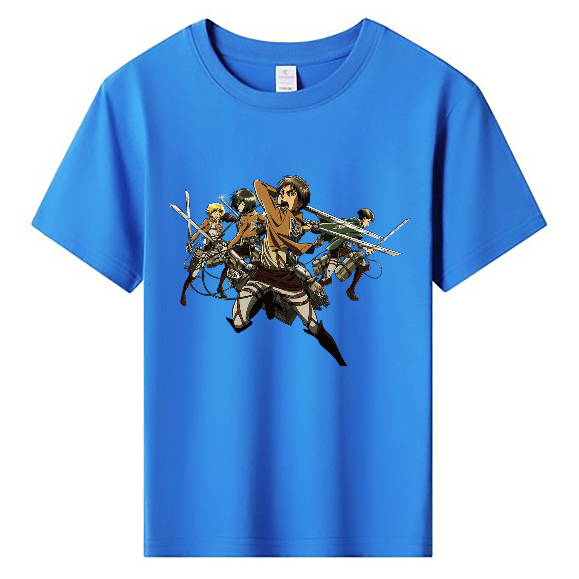 （画像用） 進撃の巨人 エレン･イェーガー Attack on Titan Eren Jäger 綿100％キッズTシャツ（フロントプリント）